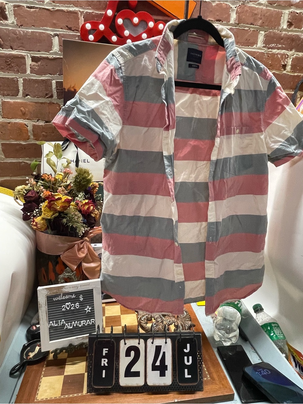 Cactus Man Ricky Singh Multicolor Striped Button Down Shirt